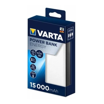 Varta 57977101111 - Maitinimo bankas ENERGY 15000mAh/2x2,4V baltas