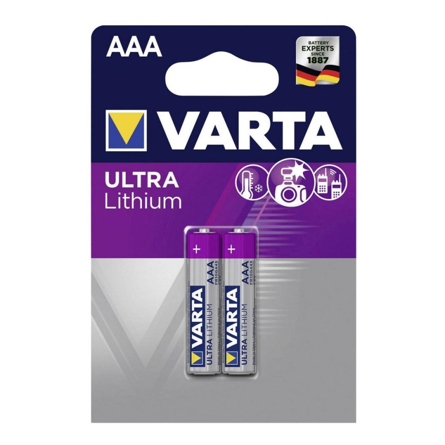 Varta 6103301402 - 2 vnt ličio baterija ULTRA AAA 1,5V