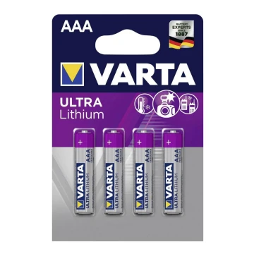 Varta 6103301404 - 4 vnt. Ličio baterija ULTRA AAA 1,5V