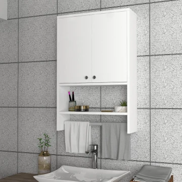 Vonios sieninė spintelė VIRA 90x59 cm balta