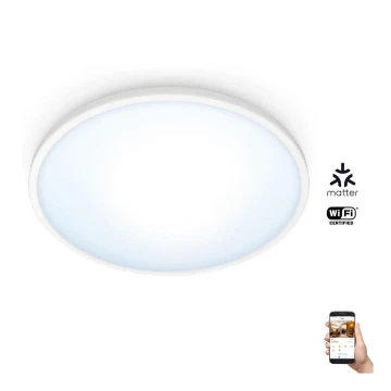 WiZ - LED Reguliuojama lubinis šviestuvas SUPERSLIM LED/16W/230V 2700-6500K Wi-Fi