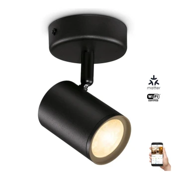WiZ - LED Reguliuojamas akcentinis šviestuvas IMAGEO 1xGU10/4,9W/230V 2700-6500K Wi-Fi juodas