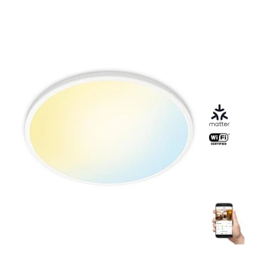 WiZ - LED Reguliupjamas lubinis šviestuvas SUPERSLIM LED/22W/230V 2700-6500K Wi-Fi baltas