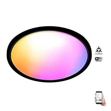 WiZ - LED RGB pritemdomas lubinis šviestuvas SUPERSLIM LED/32W/230V 2700-6500K Wi-Fi juoda