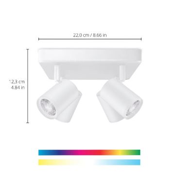 WiZ - LED RGBW Reguliuojamas akcentinis šviestuvas IMAGEO 4xGU10/4,9W/230V 2200-6500K Wi-Fi CRI 90 baltas