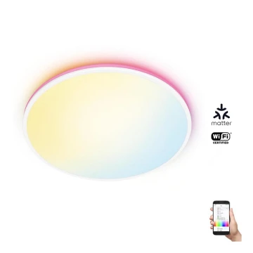 WiZ - LED RGBW Reguliuojamas lubinis šviestuvas  RUNE LED/21W/230V 2700-6500K Wi-Fi baltas
