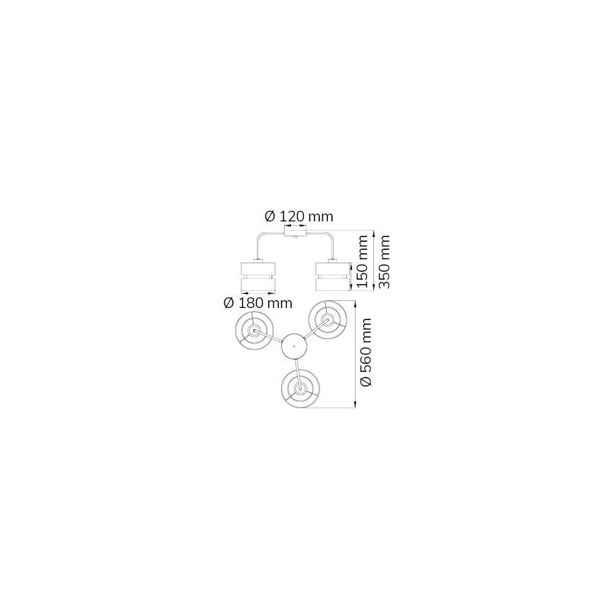 Wofi 11253 - Sietynas ant stulpo BELLE 3xE27/42W/230V