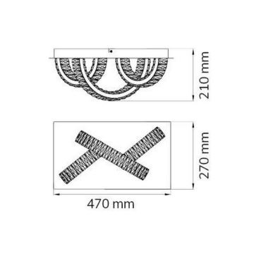 Wofi 4293.03.01.8000 - LED lubinis šviestuvas ANESA LED/11W/230V