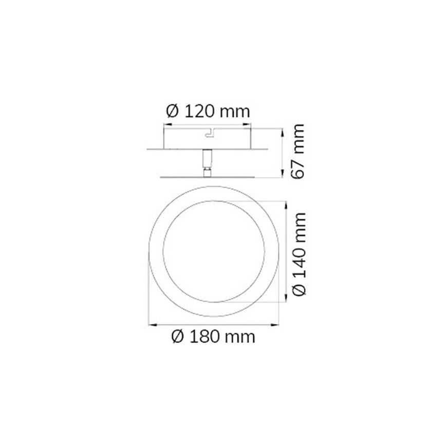 Wofi 451701709000 - LED sieninis šviestuvas SLIGO LED/6W/230V chromas