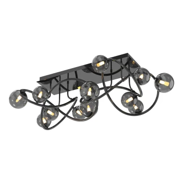 Wofi 9014-1205 - LED Ant pagrindo montuojamas sietynas NANCY 12xG9/3,5W/230V juodas chromas