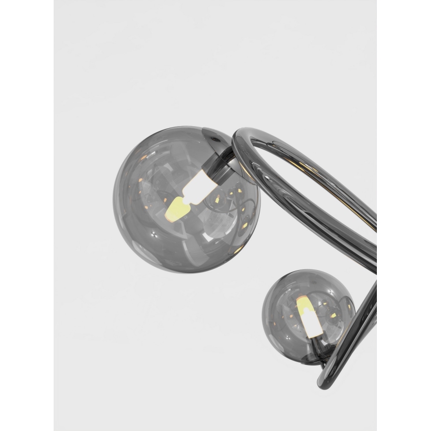 Wofi 9014-805 - LED Ant pagrindo montuojamas sietynas NANCY 8xG9/3,5W/230V juodas chromas