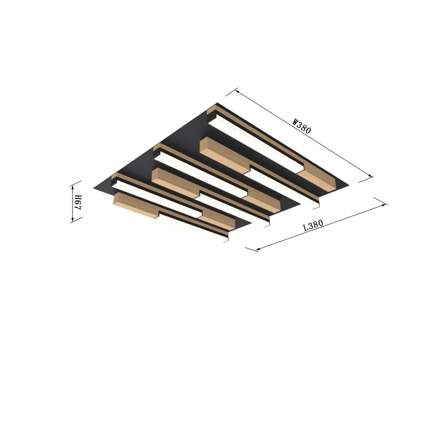 Wofi 9031-606 - LED Pritemdomas lubinis šviestuvas PALERMO LED/26W/230V kaučiukas