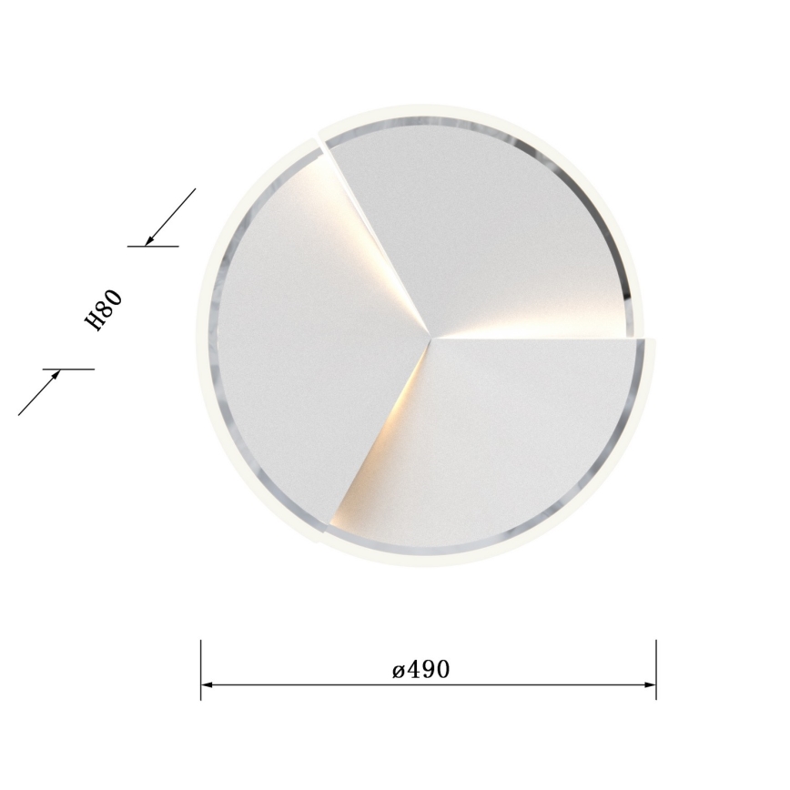 Wofi 9036-108L - LED pritemdomas sieninis šviestuvas TRAPANI LED/40W/230V