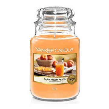 Yankee Candle - Kvapi žvakė FARM FRESH PEACH didelis 623g 110-150 valandos