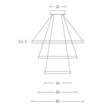 Zambelis 180031-D - LED Reguliuojamas pakabinamas sietynas LED/135W/230V varis