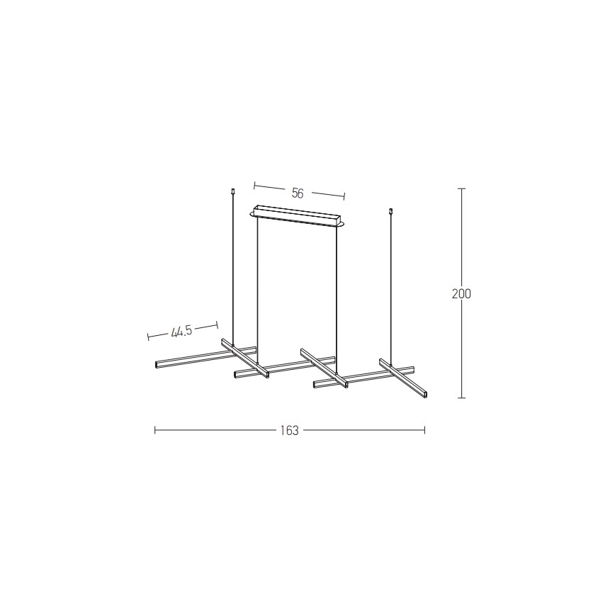 Zambelis 1948 - LED Reguliuojamas pakabinamas sietynas LED/85W/230V juoda