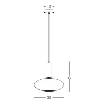 Zambelis 22072 - Pakabinamas sietynas 1xE27/40W/230V diametras 30 cm auksas