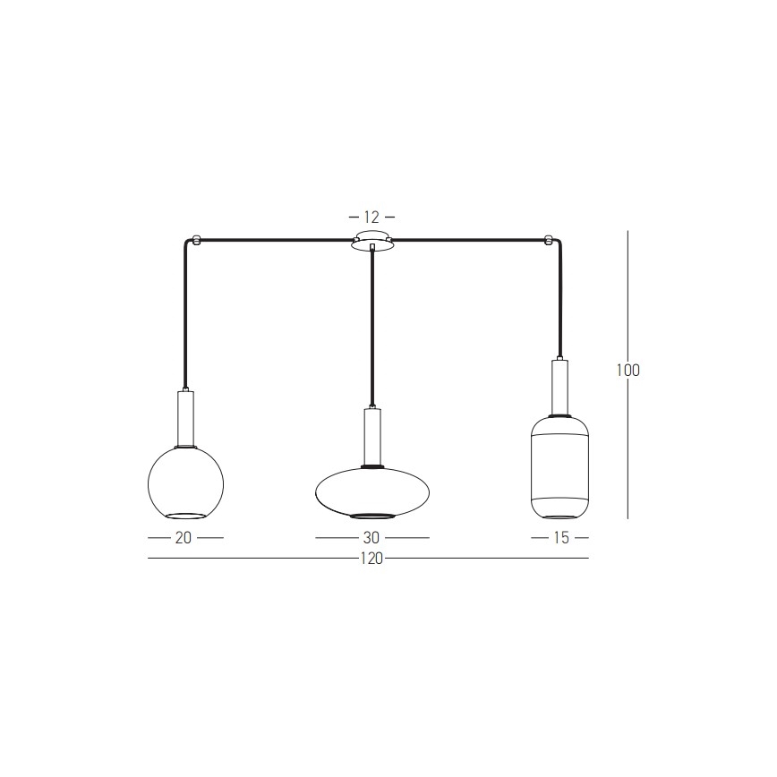 Zambelis 22151 - Pakabinamas sietynas 3xE27/40W/230V auksas