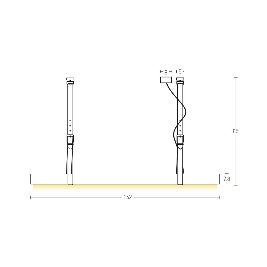 Zambelis 22211 - LED Pakabinamas sietynas LED/45W/230V