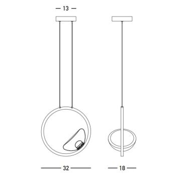 Zambelis 23028 - LED Reguliuojamas pakabinamas sietynas LED/7W/230V 3000K auksas