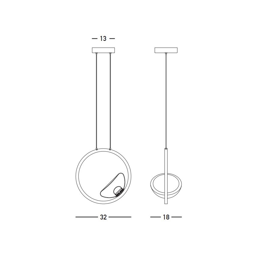 Zambelis 23028 - LED Reguliuojamas pakabinamas sietynas LED/7W/230V 3000K auksas