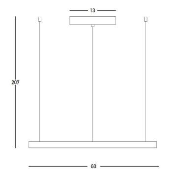 Zambelis 23033 - LED Reguliuojamas pakabinamas sietynas LED/28W/230V 3000K diametras 60 cm juoda