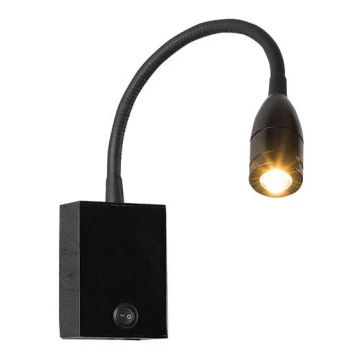 Zambelis H32 - LED Lankstus mažas lempa LED/3W/230V juoda
