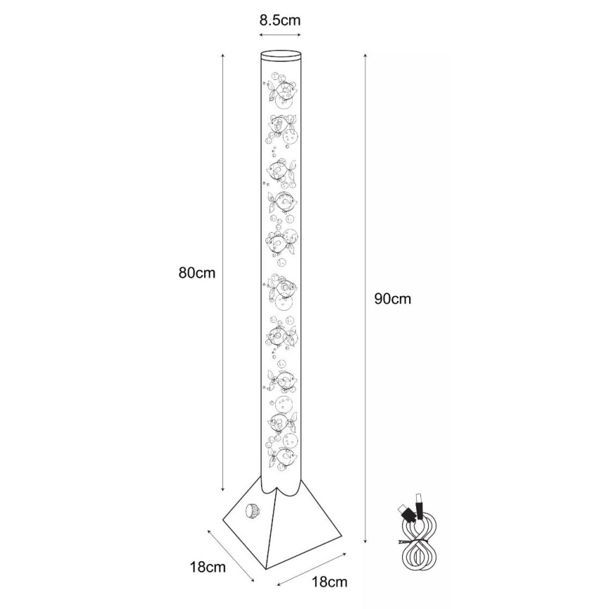 Zuma Line - LED RGB Įkraunamas Toršeras LED/3,6W/5V