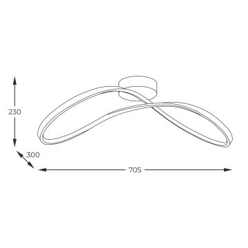 Zuma Line - LED Ant pagrindo montuojamas sietynas LED/45W/230V 3000/4000/6000K juoda