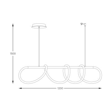 Zuma Line - LED Pakabinamas sietynas LED/45W/230V 3000/4000/6000K juoda