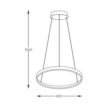 Zuma Line - LED Pakabinamas sietynas LED/28W/230V 3000/4000/6000K diametras 60 cm juoda