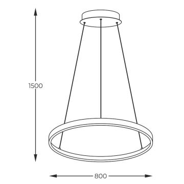 Zuma Line - LED Pakabinamas sietynas LED/36W/230V 3000/4000/6000K diametras 80 cm auksas