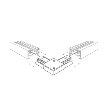 Zuma Line - Akcentinis šviestuvas bėgių sistemai 8xGU10/10W/230V juoda + bėgių priedai