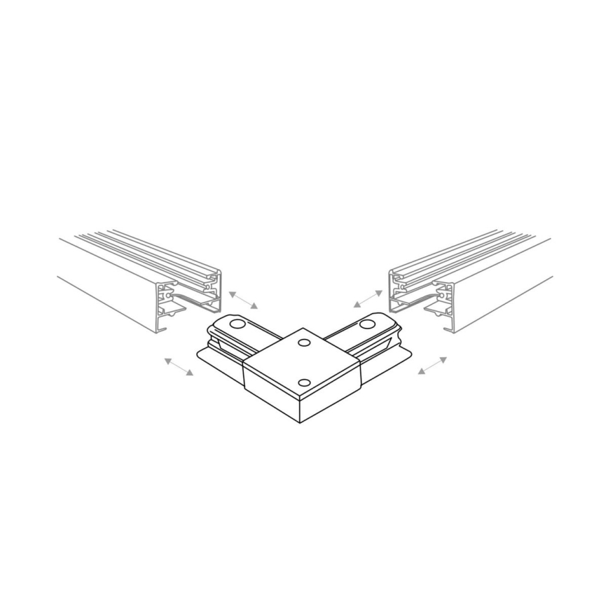 Zuma Line - Akcentinis šviestuvas bėgių sistemai 8xGU10/10W/230V juoda + bėgių priedai