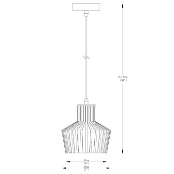 Zuma Line - Pakabinamas sietynas 1xE27/40W/230V diametras 18 cm juoda