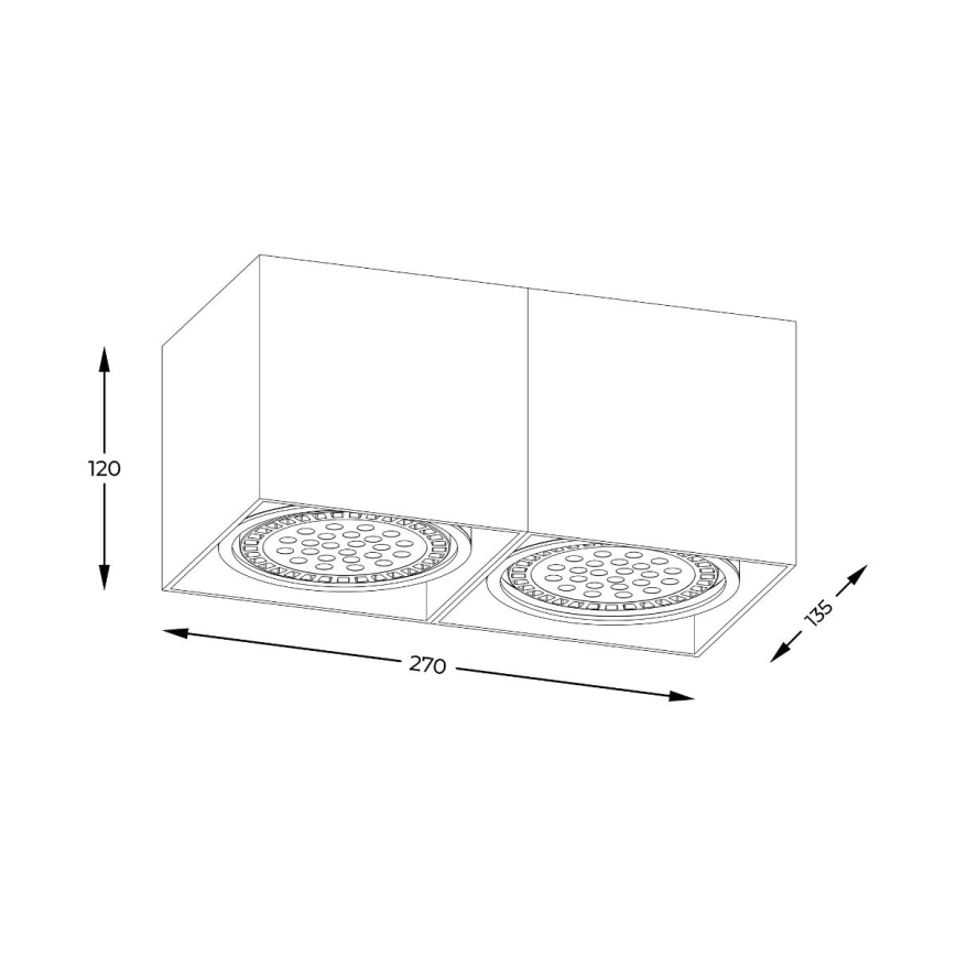 Zuma Line - Akcentinis apšvietimas 2xGU10-ES111/15W/230V balta