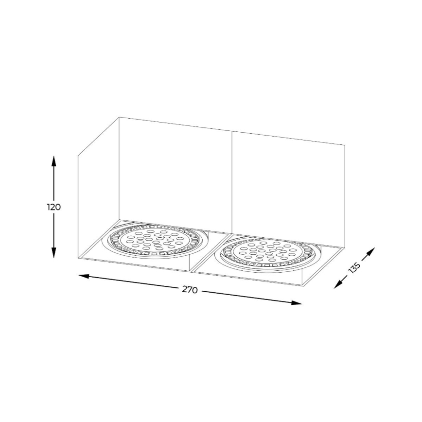 Zuma Line - Akcentinis apšvietimas 2xGU10-ES111/15W/230V juoda