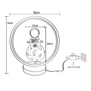 Zuma Line - Vaikiškas LED stalinis šviestuvas LED/4W/230V astronaut/derva