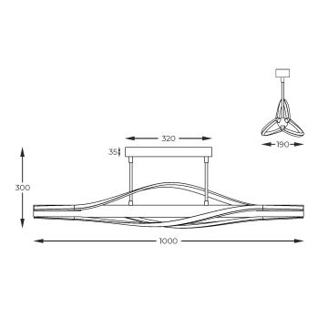 Zuma Line - LED sietynas LED/30W/230V