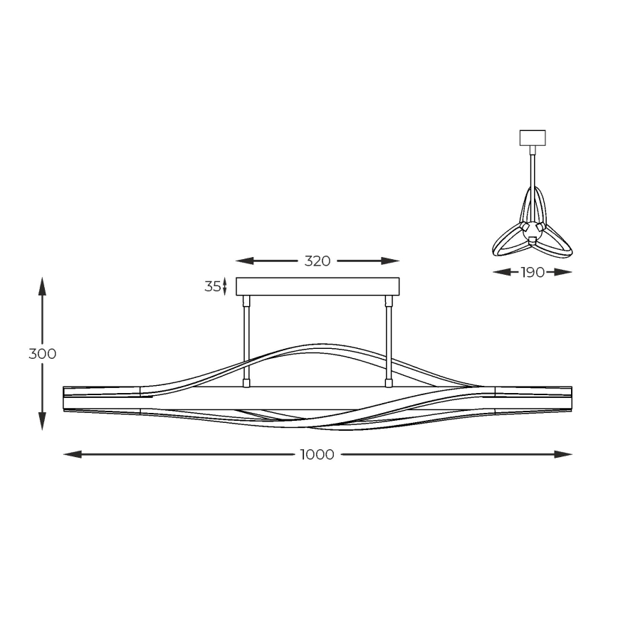 Zuma Line - LED sietynas LED/30W/230V