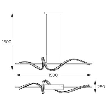 Zuma Line - LED Pritemdomas krištolo pakabinamas sietynasLED/24,5W/230V 2700-6000K + nuotolinio valdymo pultas