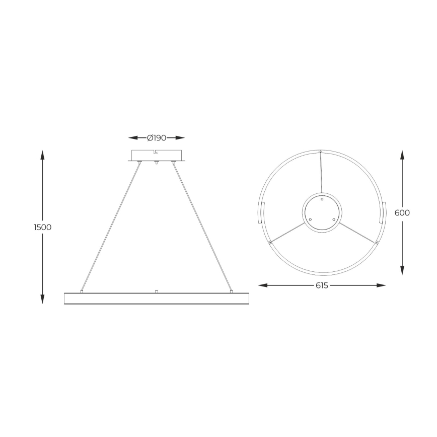 Zuma Line - LED Reguliuojamas pakabinamas sietynas LED/30W/230V juoda/auksas