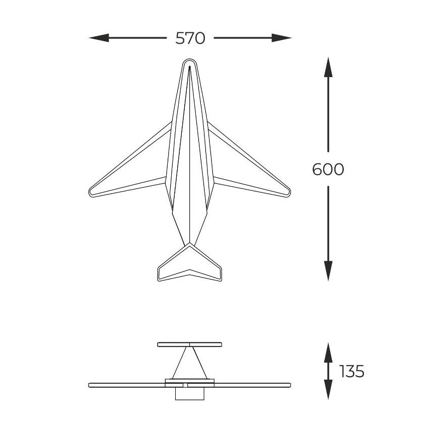 Zuma Line - LED šviesos reguliavimas Vaikiškas sieninis šviestuvas LED/24W/230V airplane