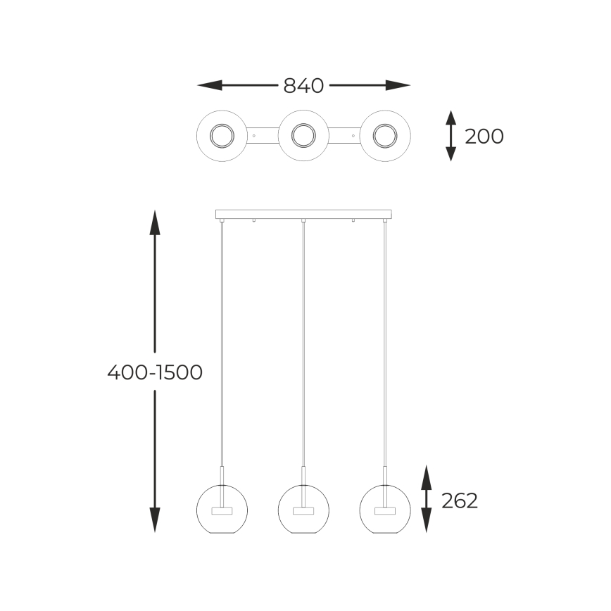 Zuma Line - LED Pakabinamas sietynas 3xLED/5W/230V sidabras