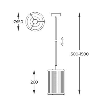 Zuma Line - Pakabinamas sietynas 1xE14/40W/230V sidabras