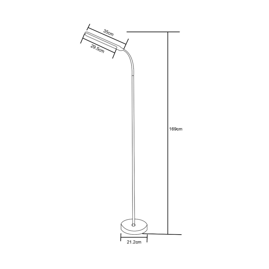 Zuma Line - LED pritemdomas toršeras LED/10W/230V 3000/4500/6500K juoda